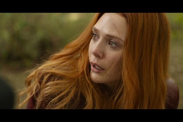 Marvel Studios' AVENGERS: INFINITY WAR. Scarlet Witch/Wanda Maximoff (Elizabeth Olsen). Photo: Film Frame. Marvel Studios