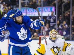 Maple Leafs centre Nazem Kadri had a pair of goals against the Penguins on Saturday night. (Ernest Doroszuk/Toronto Sun)