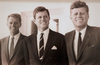 Robert, Edward and John Kennedy in August 1963.