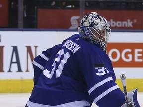 Maple Leafs Frederik Andersen has no problem with the wind and the cold. (Jack Boland/Toronto Sun)