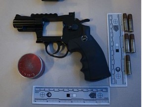 A Dan Wesson Airsoft recovered in the arrest of two teens on March 26, 2018 in the Kensington Market area.