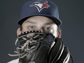 Ryan Borucki of the Toronto Blue Jays poses for a portrait at Dunedin Stadium on Feb. 22, 2018