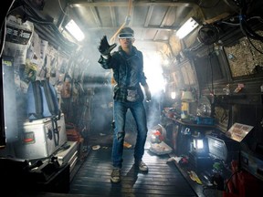 Tye Sheridan in a scene from "Ready Player One," a film by Steven Spielberg. (Warner Bros. Pictures)