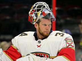 Florida Panthers goaltender James Reimer. (WAYNE CUDDINGTON/ Postmedia Network)