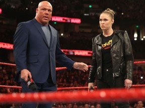 Kurt Angle and Ronda Rousey