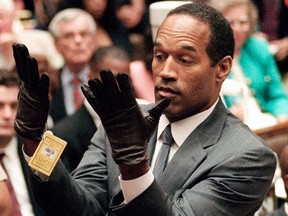 DID THEY REALLY NOT FIT? An iconic image during the O.J. Simpson murder trial.