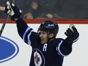 Winnipeg Jets centre Mark Scheifele says he likes watching the Leafs this season (Kevin King/Postmedia Network)