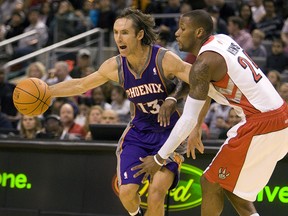 In this 2010 file photo, Steve Nash of the Phoenix Suns is seen in action against the Raptors at the Air Canada Centre. (Stan Behal/Toronto Sun)