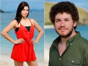 Stephanie Gonzalez and Jacob Derwin were the first two castaways eliminated from Survivor: Ghost Island. (CBS)