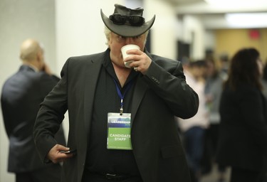 Randy Ford , brother of Doug, walks down the candidates hallway at the Ontario PC leadership convention on Saturday March 10, 2018. Jack Boland/Toronto Sun/Postmedia Network