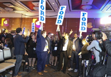 Doug Ford supporters at the Ontario PC leadership convention on Saturday March 10, 2018. Jack Boland/Toronto Sun/Postmedia Network