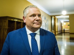 Doug Ford, leader of the PC Party of Ontario, drops by the PC Party offices in Queen's Park in Toronto, Ont. on Monday March 12, 2018. Ernest Doroszuk/Toronto Sun