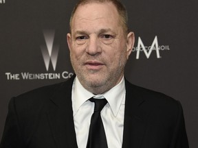 In this Jan. 8, 2017, file photo, Harvey Weinstein arrives at The Weinstein Company and Netflix Golden Globes afterparty in Beverly Hills, Calif.