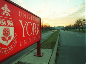 York University sign on Keele south of Steeles.  (Toronto Sun files)