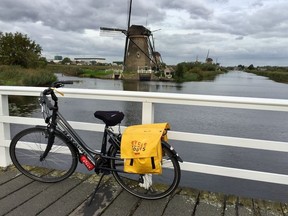 One of the destinations on the southern route with Cycletours is the UNESCO World Heritage site at Kinderdijk, famous for its 18 vintage windmills.