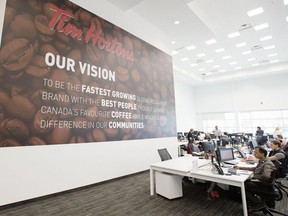 Tim Hortons head office in Oakville on May 17, 2017.  (Peter J. Thompson/Postmedia)