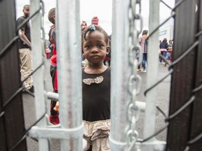 Children in a playground.