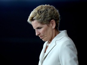 Premier Kathleen Wynne listens to a question during a Jan. 18, 2018 town hall in Ottawa. (THE CANADIAN PRESS)