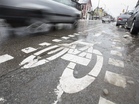 Harbord St. on Monday afternoon. (Stan Behal, Toronto Sun)