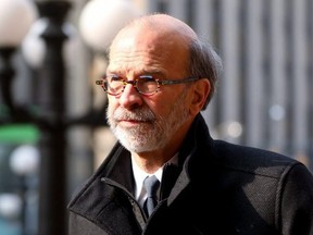 David Livingston arrives at a Toronto court Wednesday for sentencing.