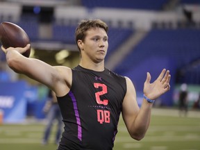 Former Wyoming quarterback Josh Allen is potential first overall pick for the Cleveland Browns on Thursday. (AP PHOTO)