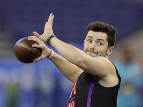 The Cleveland Browns selected quarterback Baker Mayfield first overall in Thursday's NFL draft. (AP PHOTO)
