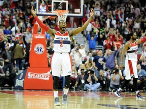 John Wall knew the series was over in Game 3 of the 2015 playoff meeting between Washington and Toronto. This one should play out quite differently. GETTY IMAGES