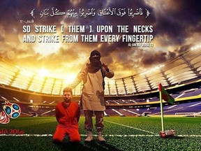 Islamic State has been engaged in a poster campaign vowing bloodshed during the World Cup in Russia this summer.