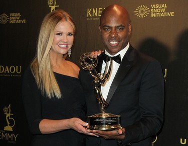 Nancy O'Dell, Kevin Frazier, at the 45th Annual Daytime Emmy Awards 2018 in Los Angeles, California. Photo: WENN.com