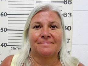 Lois Reiss (seen here), 56, who is accused of killing her husband in Minnesota before murdering a woman in Florida, was arrested on Thursday, April 19, 2018.