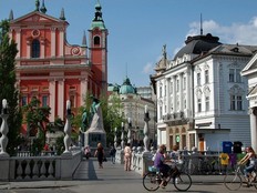 Ljubljana's exquisite architecture reflects its history as a crossroads of Germanic, Mediterranean and Slavic cultures. CAMERON HEWITT PHOTO