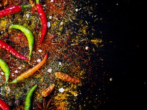 Spices and spicy chili peppers
