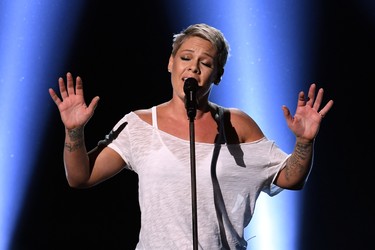 NEW YORK, NY - JANUARY 28:  Recording artist Pink performs onstage during the 60th Annual GRAMMY Awards at Madison Square Garden on January 28, 2018 in New York City.  (Photo by Kevin Winter/Getty Images for NARAS)