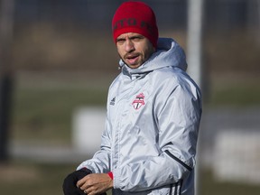 Toronto FC defender Jason Hernandez during practice at the KIA training facility in Toronto on Dec. 6, 2017