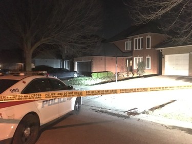 Police at a Richmond Hill house believed to be the residence of Toronto van attack suspect Alek Minassian. (Joe Warmington/Toronto Sun)