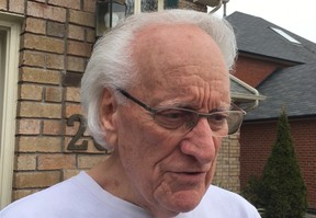 Wes Mac, a longtime neighbour of the Minassian family, speaks to media out front of his home on Elemsley Dr., in Richmond Hill, on Tuesday, April 24, 2018.
