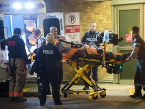 A man was rushed to hospital with critical injuries after he was found shot at the rear of 1095 Neilson Rd., at Sewells Rd., Wednesday evening at approximately 10 p.m.