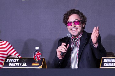 Marvel Studios' Avengers Infinity War Talent Tour Press Conference, Singapore - April 15th - Robert Downey Jr.