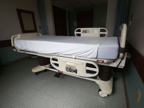 Empty bed at The Perley and Rideau Veterans' Health Centre in Ottawa Friday Oct. 27, 2017. The Perley and Rideau Veterans' Health Centre, The Ottawa Hospital (TOH) and the Champlain Local Health Integration Network (LHIN) will announce the launch of an innovative project to improve the quality of healthcare delivered to elderly patients recovering from short-term illnesses as well as surgery and accidents. Tony Caldwell