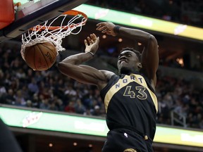Pascal Siakam was a beast in the Raptors win over the Bucks on Friday night. (AP Photo/Alex Brandon)
