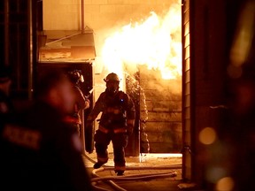 A garage fire at Lumsden and Woodbine Aves. is suspected as an act of arson. Toronto Police is investigating.