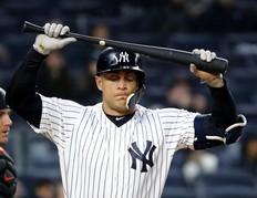The New York Yankees' Giancarlo Stanton has been getting the Bronx cheer for his inability to produce at the plate. (Getty Images)