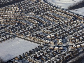 Aerial photo of a subdivision showing urban sprawl on Feb. 4, 2014. (Craig Robertson/Toronto Sun/Postmedia Network/Files)