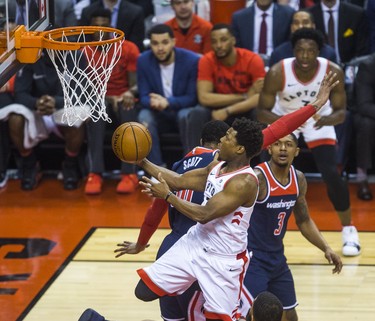 Toronto Raptors Kyle Lowry during Eastern Conference Playoff Game 1 first half action against Washington Wizards at the Air Canada in Toronto, Ont. on Saturday April 14, 2018. Ernest Doroszuk/Toronto Sun/Postmedia Network