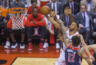 Toronto Raptors Norman Powell during 1st half action against the Washington Wizards in Game 2 of the Eastern Conference - First Round at the Air Canada Centre in Toronto, Ont. on Tuesday April 17, 2018. Ernest Doroszuk/Toronto Sun/Postmedia Network