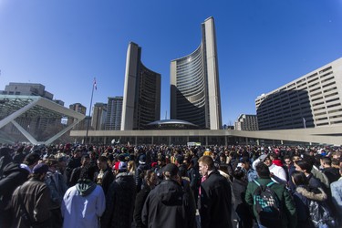 A cannabis themed gathering at 420 Toronto 2018 at Nathan Phillips Square in Toronto, Ont.  on Friday April 20, 2018. Ernest Doroszuk/Toronto Sun/Postmedia Network