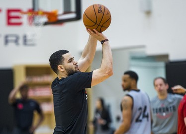 Toronto Raptors Fred VanVleet during practice at the BioSteel Centre in Toronto, Ont. on Monday April 30, 2018. Ernest Doroszuk/Toronto Sun/Postmedia Network