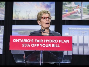 Ontario Premier Kathleen Wynne announces cuts to hydro rates on average of 25 per cent during a press conference in Toronto, Ont. on Thursday March 2, 2017. Ernest Doroszuk/Toronto Sun/Postmedia Network