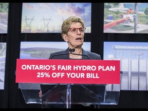 Ontario Premier Kathleen Wynne announces cuts to hydro rates on average of 25 per cent during a press conference in Toronto, Ont. on Thursday March 2, 2017. (Ernest Doroszuk/Toronto Sun)
