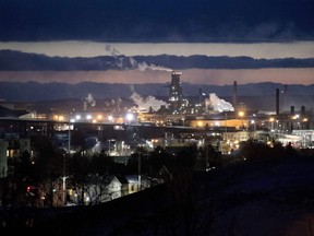 The blast furnace at the Essar Steel Algoma plant in Sault Ste. Marie on March 13, 2018. Justin Tang/The Canadian Press